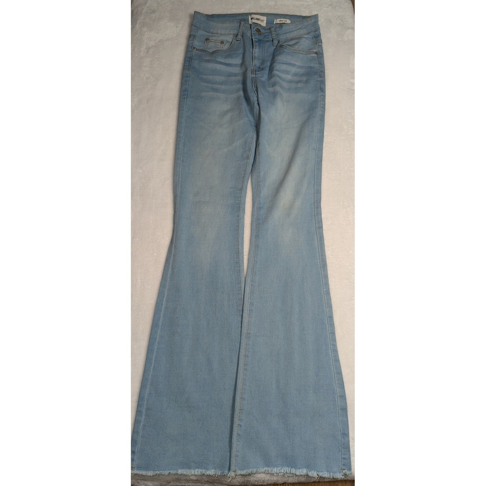 William Rast Flawless Flare Jeans Light Wash Raw Hem Denim Size 27